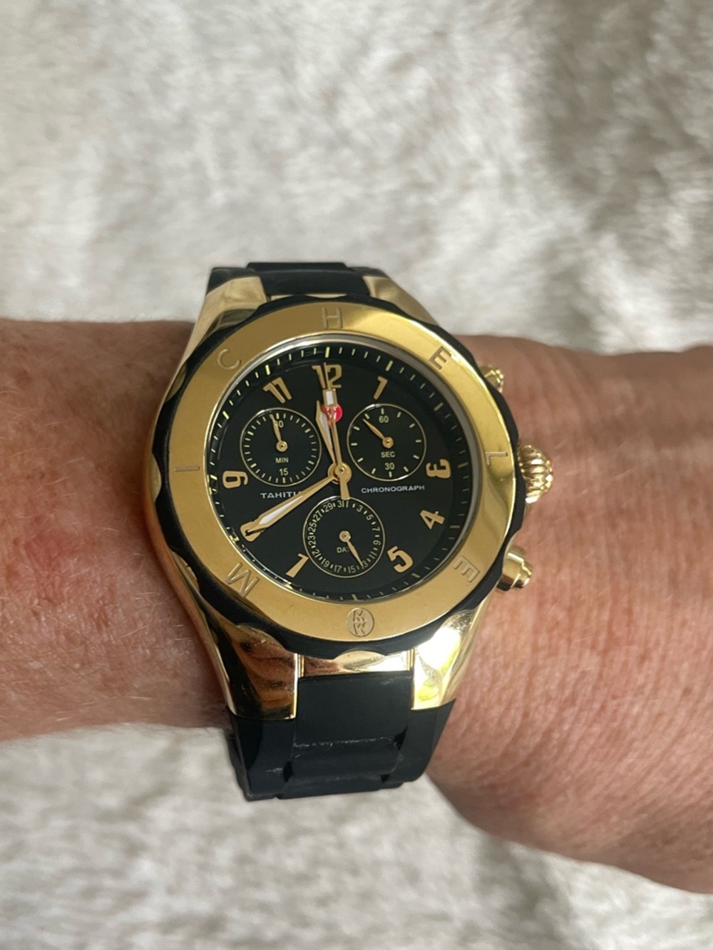 Michele Tahitian Jelly Bean 
Gold-Tone Chronograph Watch - Picture 5 of 12
